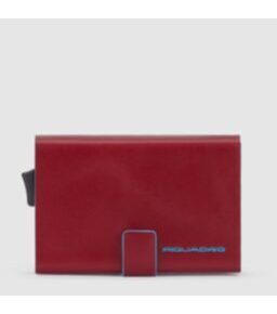 Blue Square - Porte-cartes de crédit double en rouge