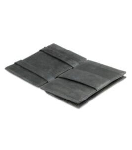 Cavare - Portefeuille Magic en cuir brossé noir avec compartiment pour la monnaie