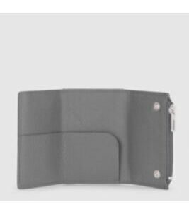 Modus - Portefeuille compact avec système coulissant et compartiment à monnaie gris