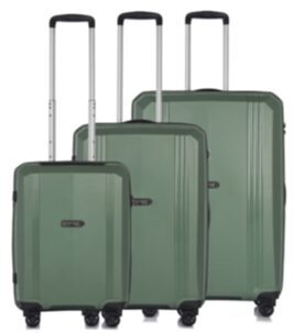 Airwave VTT Bio - Jeu de 3 valises en vert gazon