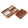 Cavare - Portefeuille Magic en cuir brossé marron avec compartiment pour la monnaie 4