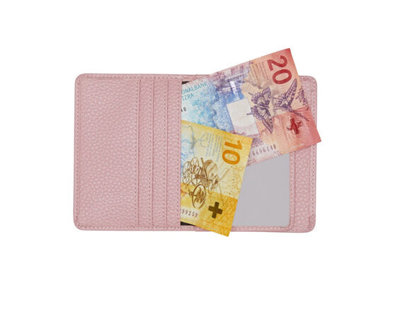 Powerbank Portemonnaie en rose pastel
