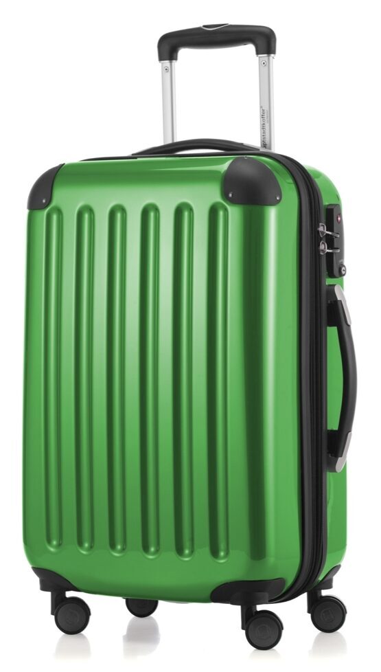 Alex, Bagage à main rigide avec TSA surface brillante, vert