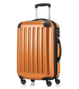 Alex, bagage à main rigide avec TSA surface brillante, orange