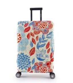 Housse de valise Red &amp; Blue Leaves Petit (45-50 cm)