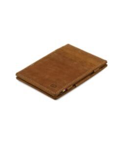 Essenziale - Porte-monnaie Magic en cuir vintage brun chameau
