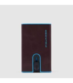 Blue Square - Portefeuille compact pour billets et cartes de crédit en violet