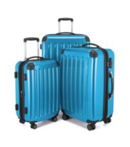 Alex - Ensemble de valises TSA bleu cyan, S/M/L