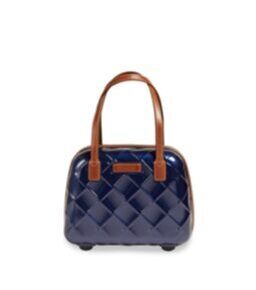 Leather & More - Valise rigide Beautycase bleue