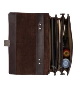 Vintage Dean Briefcase 3-Comp Marron foncé