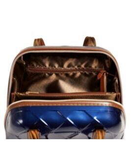 Leather & More - Valise rigide Beautycase bleue