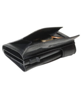 Furbo Porte-cartes de crédit Noir avec papier et compartiment pour la monnaie