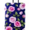 Housse de valise violette avec roses roses Moyen (55-60 cm) 1