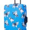 Housse de valise bleue avec chiens Large (65-70 cm) 2