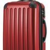 Alex, bagage à main rigide avec TSA surface brillante, rouge 1