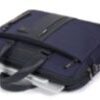 Slim Recycled Fabric Short Handle Laptop Bag Bleu 3