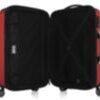 Alex, bagage à main rigide avec TSA surface brillante, rouge 2