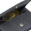 Cavare - Portefeuille Magic avec compartiment pour pièces de monnaie en cuir vintage noir carbone 6