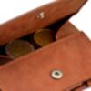 Cavare - Portefeuille Magic en cuir vintage avec compartiment pour la monnaie en marron javel 6