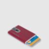 Blue Square - Porte-cartes de crédit avec système coulissant en rouge 2