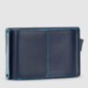 Blue Square - Porte-cartes de crédit avec poche extérieure en bleu 5