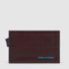 Blue Square - Porte-cartes de crédit avec compartiment extérieur en acajou 1