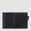 Blue Square - Porte-cartes de crédit avec poche extérieure en noir 3
