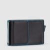 Blue Square - Porte-cartes de crédit avec poche extérieure en noir 5