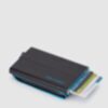 Blue Square - Porte-cartes de crédit avec poche extérieure en noir 2