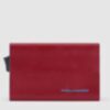 Blue Square - Porte-cartes de crédit avec poche extérieure rouge 1