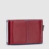 Blue Square - Porte-cartes de crédit avec poche extérieure rouge 5