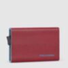 Blue Square - Porte-cartes de crédit avec poche extérieure rouge 4