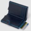 Blue Square - Porte-cartes de crédit double en bleu 2