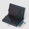 Blue Square - Porte-cartes de crédit double en noir 2