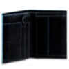 Blue Square - Portefeuille format vertical avec compartiment pour monnaie dure en noir 2