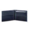 Blue Square - Portefeuille pour homme avec fenêtre pour carte d&#039;identité à rabat et poche pour la monnaie en bleu 2