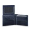 Blue Square - Portefeuille pour homme avec fenêtre pour carte d&#039;identité à rabat et poche pour la monnaie en bleu 3