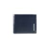 Blue Square - Portefeuille pour homme avec fenêtre pour carte d&#039;identité à rabat et poche pour la monnaie en bleu 1