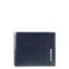 Portefeuille pour homme avec compartiment pour pièces de monnaie et cartes de crédit en bleu 1