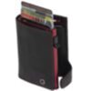 Furbo Porte-cartes de crédit Cuir Noir/Rouge avec papier et compartiment pour la monnaie 3