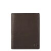 Black Square - Portefeuille format vertical avec compartiment pour monnaie dure en marron foncé 1