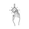 SOI+ Sac à main lumineux avec banc d&#039;alimentation USB en noir 4
