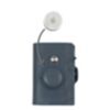 Porte-cartes RFID Furbo en cuir avec compartiment pour billets et étui AirTag en bleu 4