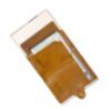 Porte-cartes RFID Furbo en cuir avec compartiment pour billets et étui AirTag jaune miel 4