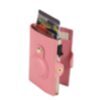 Porte-cartes RFID Furbo en cuir avec compartiment pour billets et étui AirTag en rose 2
