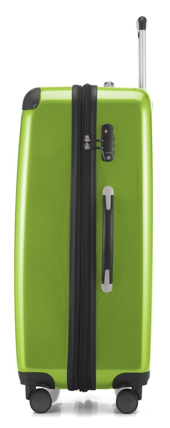 Alex, Valise rigide avec TSA surface brillante, vert pomme