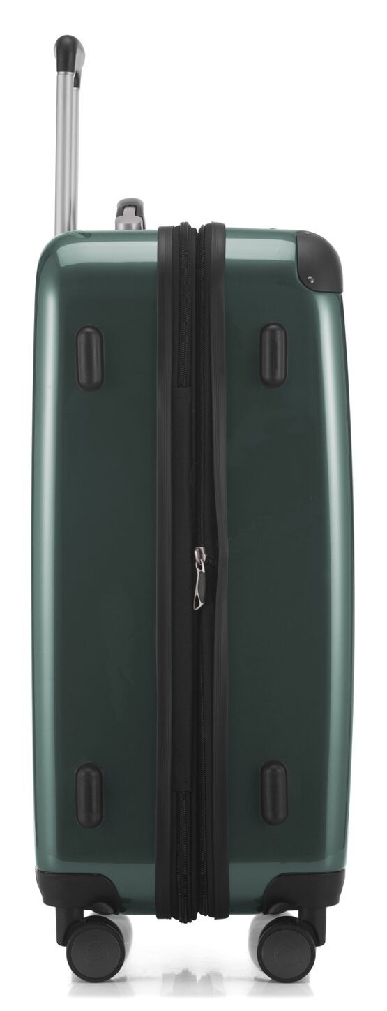 Alex, Valise rigide avec TSA surface brillante, vert forêt