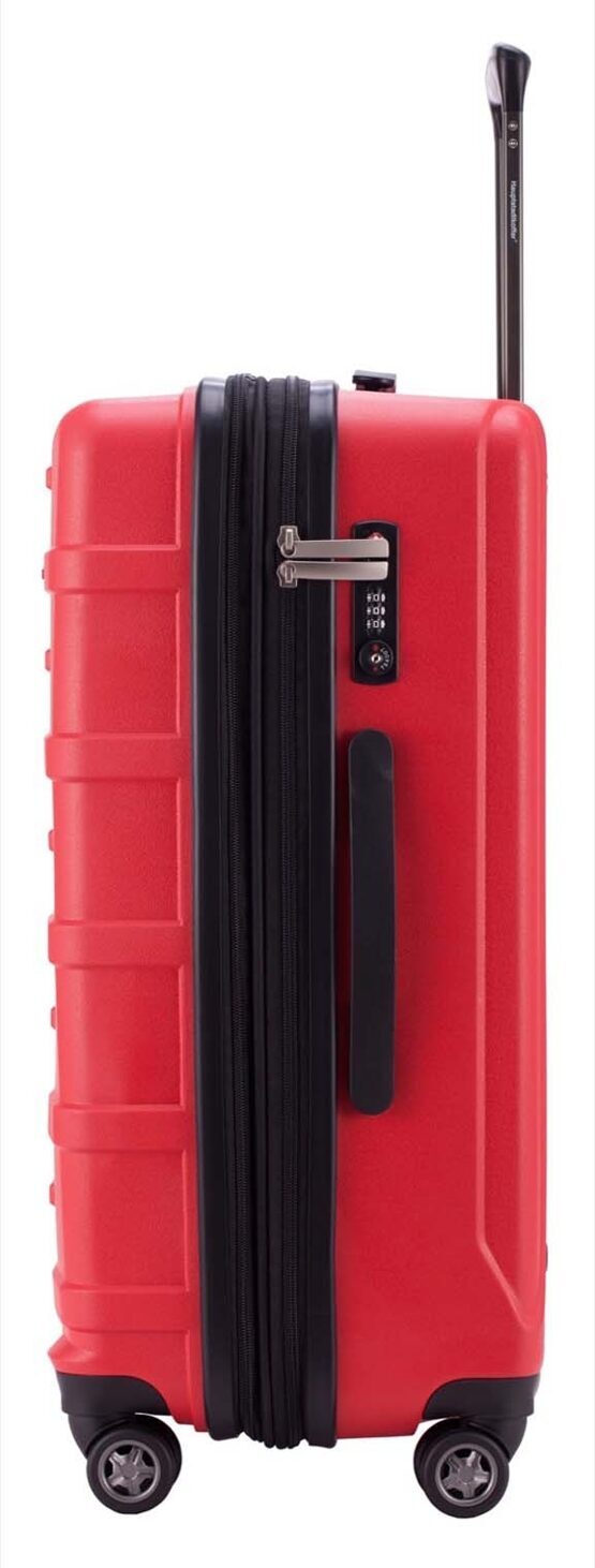 Ostkreuz, Valise rigide avec TSA surface mate, rouge