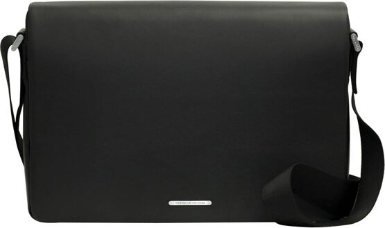 CL 2 2.0 - Design Umhängetasche aus glattem Leder in Schwarz