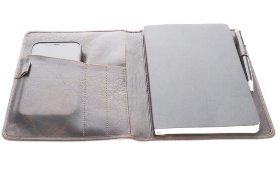 Housse en cuir pour Moleskine®/Notebook A5 Marron